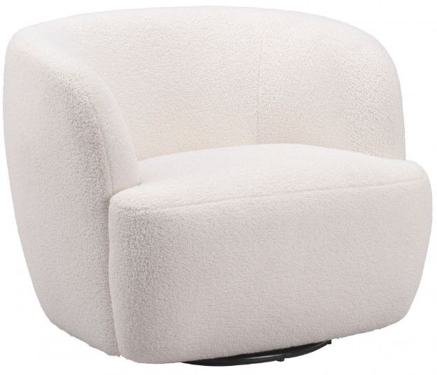 Zuo® Modern Govan Ivory Swivel Chair-0