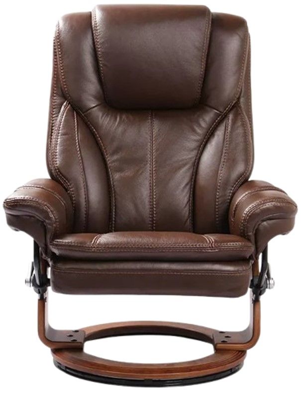 BenchMaster High Line Hana Chocolate Brown Chair and Ottoman Set-2