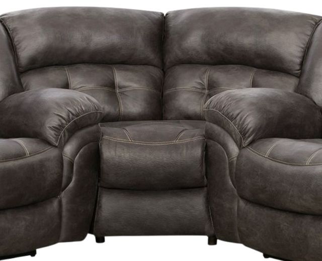 HomeStretch Frontier Charcoal 3-Piece Manual Reclining Sectional-2