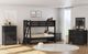 Elements International Hampton Kids Charcoal Youth Twin/Twin Bunk Bed with Ladder -1