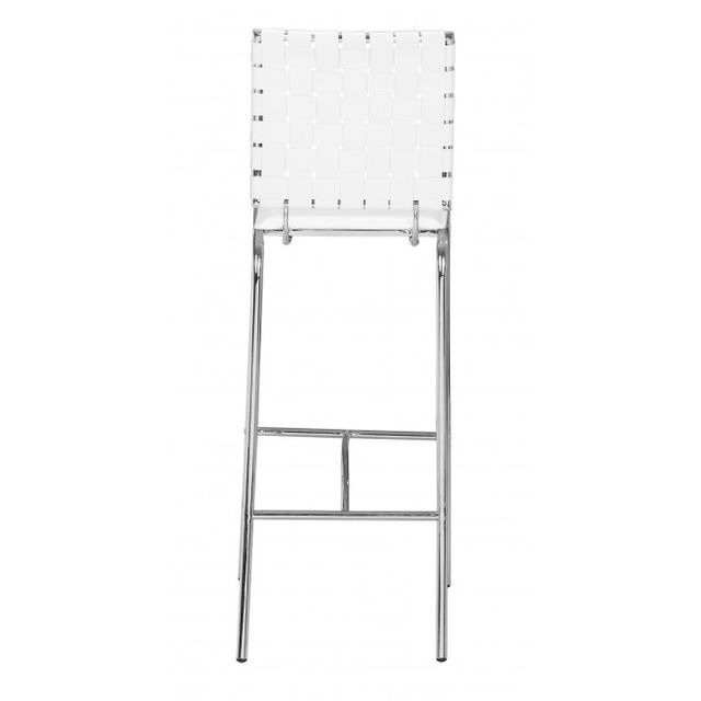 Zuo® Modern Criss Cross White Bar Chair-3
