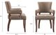 Olliix by Madison Park Brown Dawson Arm Dining Chair-4