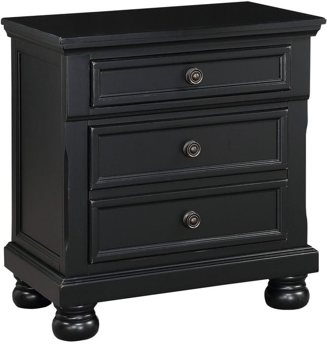 Homelegance® Laurelin Black Nightstand-0