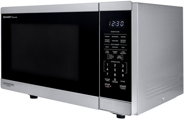 Sharp® 1.4 cu. ft. 1100W Stainless Steel Countertop Microwave Oven with Inverter Technology-2