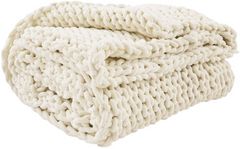 Signature Design by Ashley® Chaddon 3-Piece Ivory Throw Blanket Set