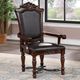 Furniture of America® Picardy 2-Piece Black/Brown Cherry Arm Chair Set-3