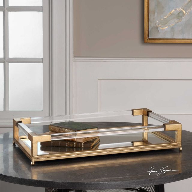Uttermost® Balkan Gold Mirrored Tray-1
