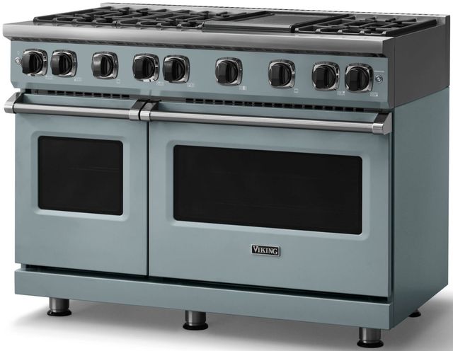 Viking® 7 Series 48" November Sky Pro Style Gas Range with Griddle-3