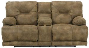 iAmerica Odyssey Brandy Lay Flat Reclining Console Loveseat