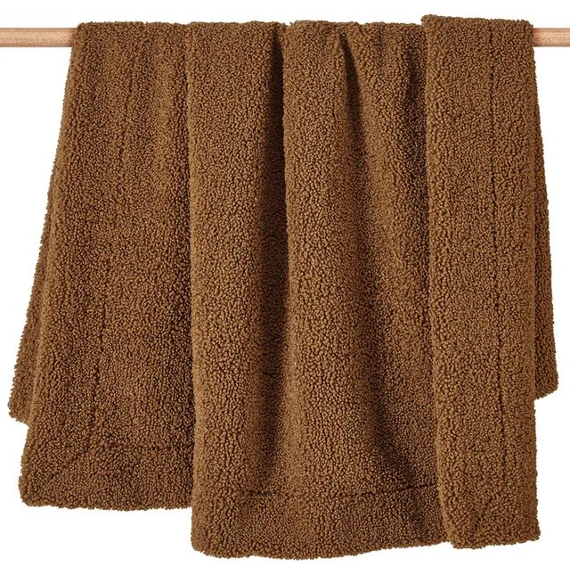 HiEnd Accents Teddy Umber Throw Blanket-1