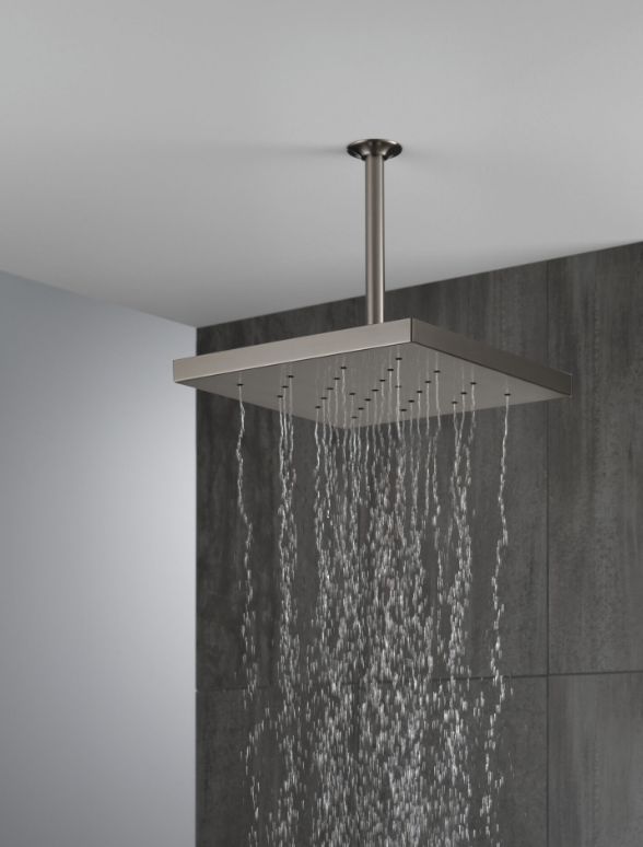 Delta Universal Showering Lumicoat® Black Stainless H2Okinetic® Single-Setting Shower Head with Ultrasoak®-1