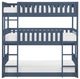 Homelegance® Nora Blue Twin Triple Bunk Bed-2
