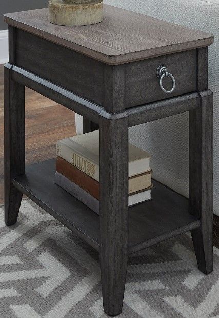 Null Furniture Lake Lure Gray Fog Chairside End Table-0