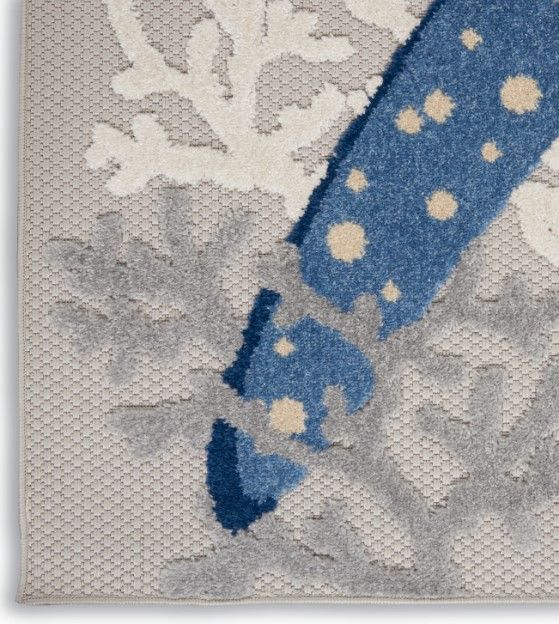 Nourison Home™ Aloha Blue Gray 5'x8' Style 2 Area Rug-4