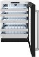 ZLINE Touchstone 4.8 Cu. Ft. Stainless Steel Wine Cooler with Black Matte Glass Door-1