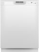 GE® 24" White Built-In Dishwasher with Front Controls and Power Cord-0