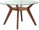 Coaster® Paxton Nutmeg Round Glass Top Dining Table-0