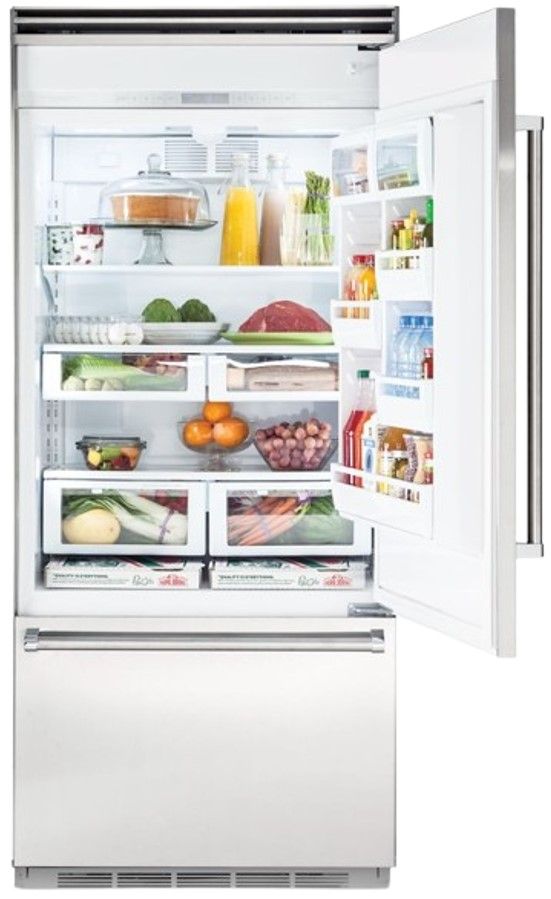 Viking® 5 Series 36 in. 20.4 Cu. Ft. Cast Black Built In Counter Depth Right Hinge Bottom Freezer Refrigerator-2
