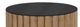 StyleCraft Black Glass Top Side Table with Natural Base-1