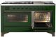 Ilve® Majestic III 60" Emerald Green Pro Style Dual Fuel Liquid Propane Range with Triple Glass Door and Burnished Trim-3