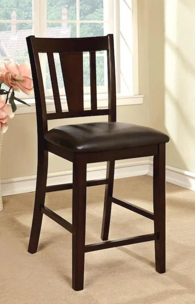 Furniture of America Edgewood II 2-Piece Square Counter Chair Set
