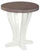 John Thomas Furniture® LaCasa Gray/White Round End Table-0