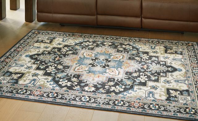 Signature Design by Ashley® Leningston Black/Blue/Cream 8'x10' Area Rug-1