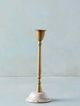 Magnolia Home by Joanna Gaines Beige/Brass Short Candleholder-0