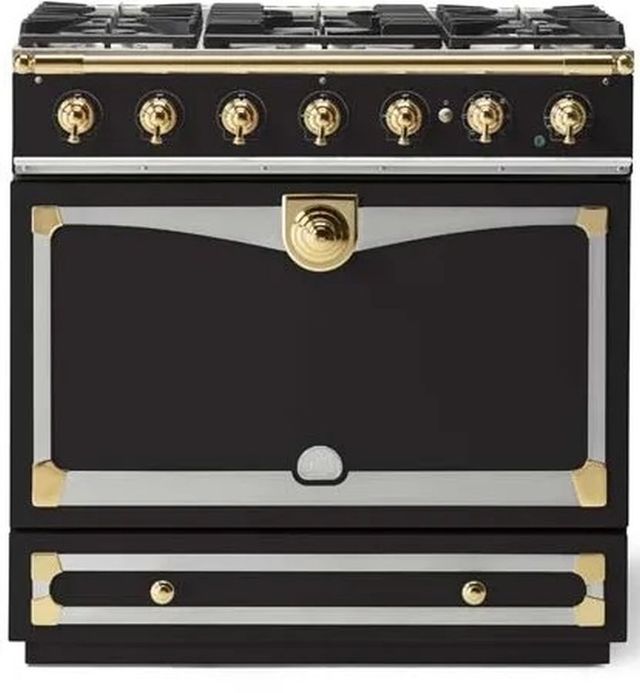 La Cornue CornuFe´ 90 36" Matte Black Pro Style Dual Fuel Range-0