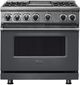 Viking® 7 Series 36" Cast Black Pro Style Dual Fuel Range with 12" Reversible Griddle-0
