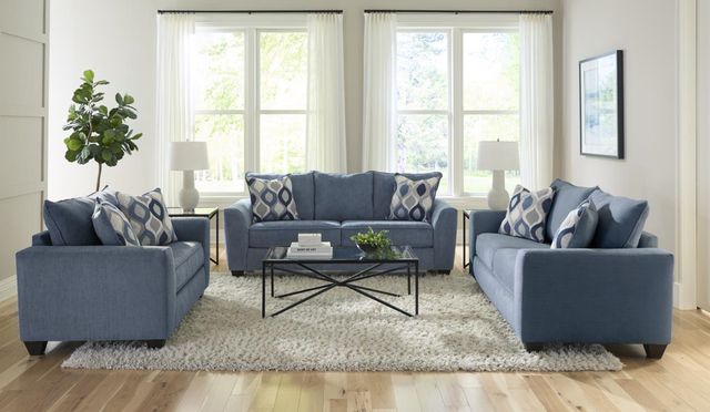 Inspired Home 417 Clearview Blue Twin Sleeper Sofa-1