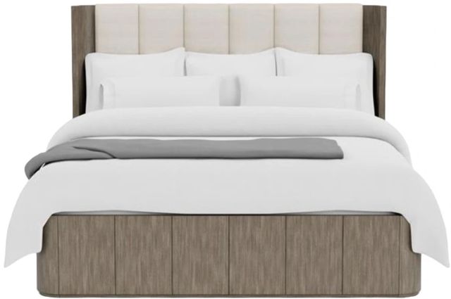 Riverside Furniture Sariel Designer Espresso Queen Upholstered Panel Bed-2