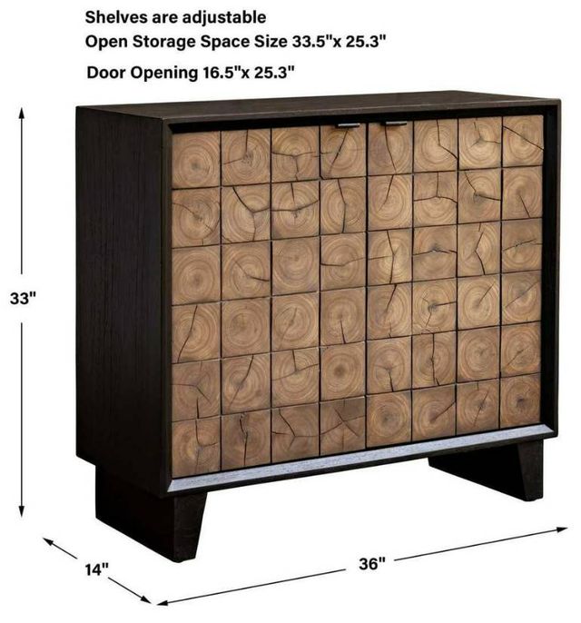 Uttermost® Muestra Black/Woodtone Cabinet-1