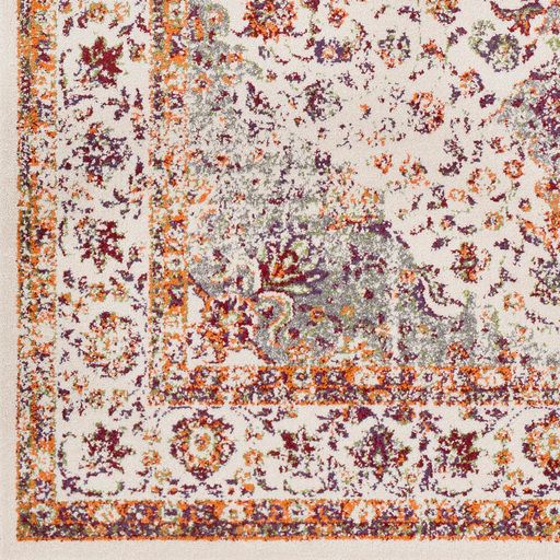 Surya Chelsea Bright Orange Multi 5'x7' Area Rug-2