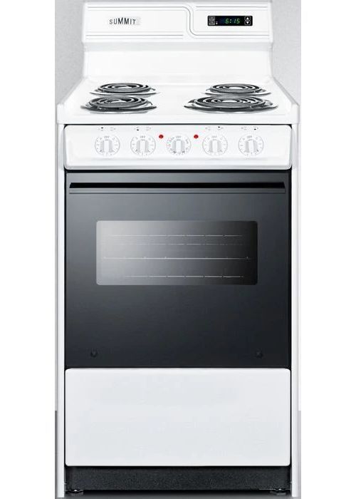 Summit® 20" White Freestanding Electric Range-2