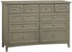 Whittier Wood® Furniture McKenzie Fieldstone 10-Drawer Dresser-0