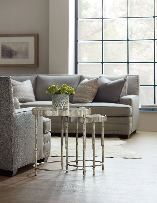 Hooker® Furniture Melange Mirrored Top Nesting Table with Silver Base-3