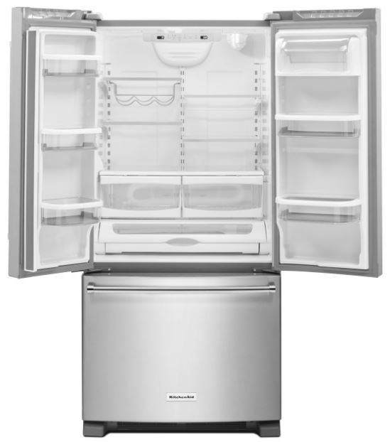 KitchenAid® 22 Cu. Ft. French Door Bottom Freezer Refrigerator-Stainless Steel-2