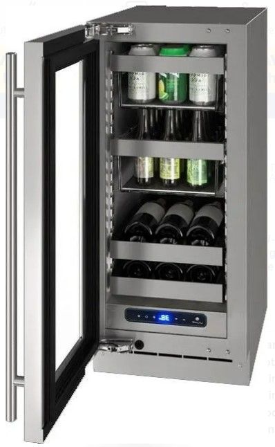 U-Line® 18" Stainless Steel Undercounter Beverage Center-1
