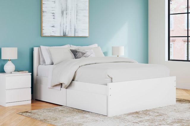 Signature Design by Ashley® Onita White Storage Queen Panel Bed with 1 Side Storage-4