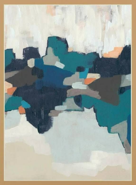 Classy Art Mosaic Mesa II by June Erica Vess Mirrored Frame Wall Art-1