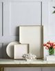 A & B Home Mimosa Glossy White Round Tray-4