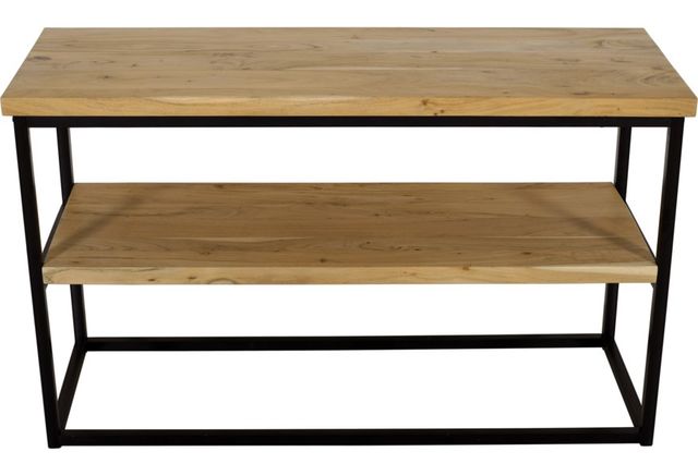 Jofran Inc. Ames Natural Sofa Table with Black Base-2