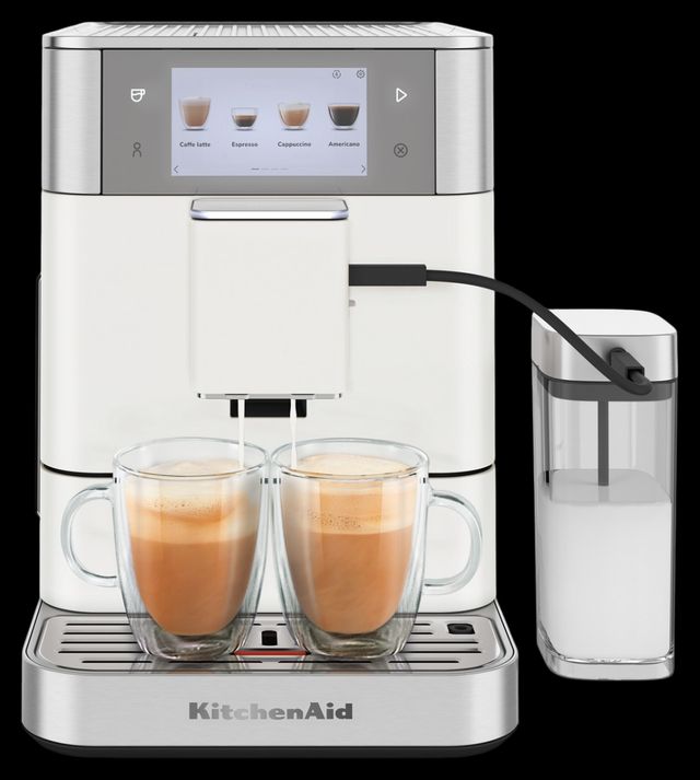 KitchenAid® KF8 Porcelain White Fully Automatic Espresso Machine-1