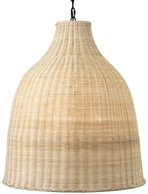 YHD Lana Rattan Beige 3-Light Large Pendant Lighting-1