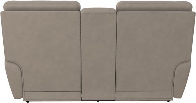 La-Z-Boy® Ava Ivory Leather Manual Reclining Loveseat with Console-3