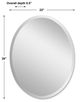 Uttermost® White Oval Vanity Mirror-2