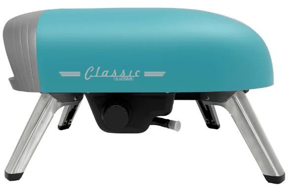 Unique® Appliances Classic Retro 16'' Ocean Mist Turquoise Liquid Propane Pizza Oven-3