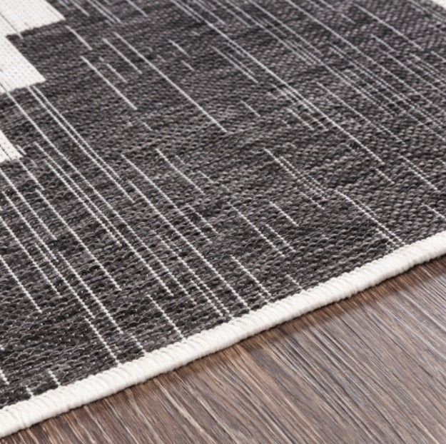 Surya Eagean Charcoal/Off-White 4'x6' Area Rug-3