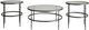 Signature Design by Ashley® Kellyco 3-Piece Gunmetal Occasional Table Set with Clear Top-1